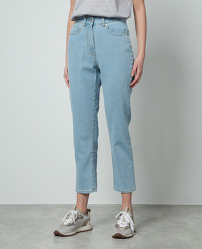 Peserico Blue jeans with logo patch P04525L25R04956