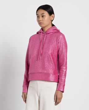 Valentino Pink lurex hoodie XB3MF16D71S