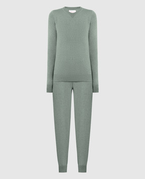 Babe Pay Pls Green cashmere jumper and joggers suit MD9671307341PF
