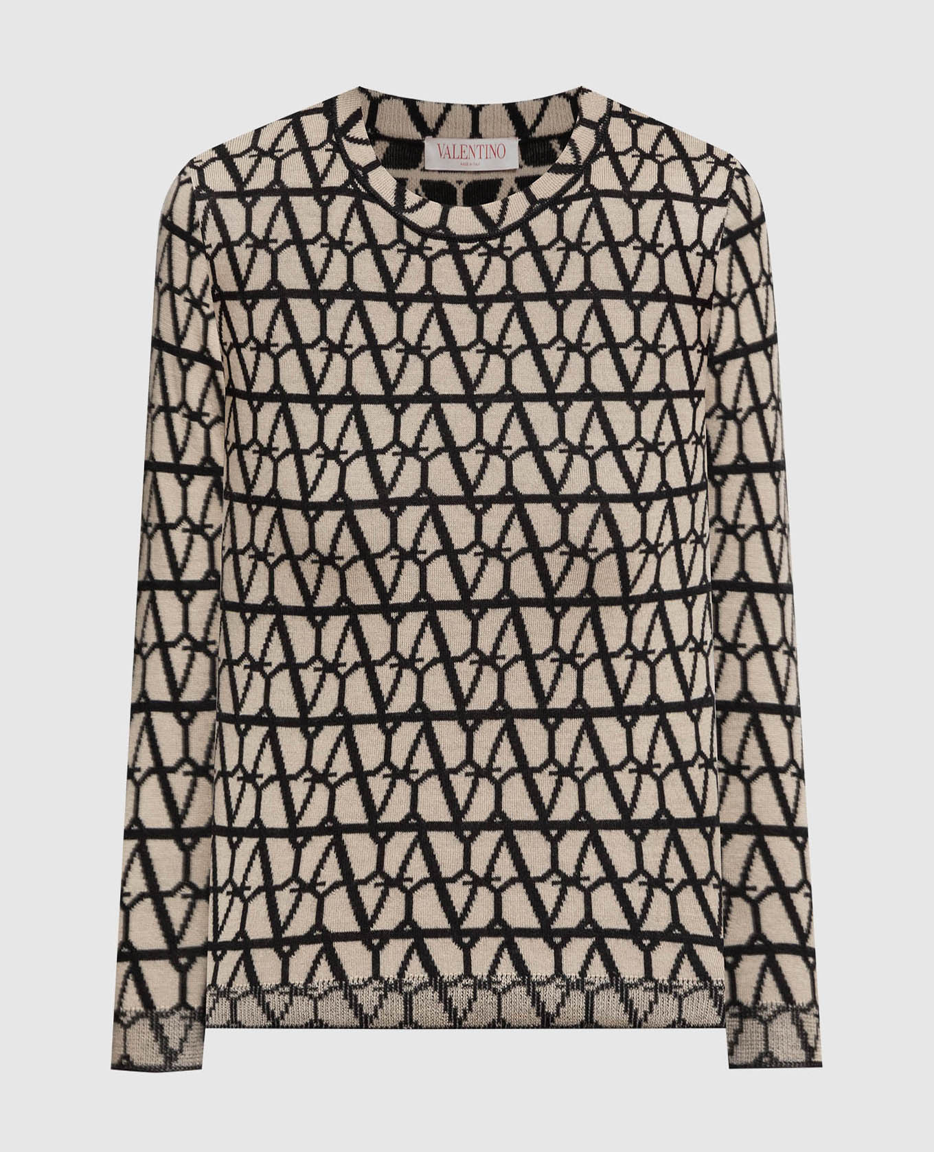 

Beige VLogo wool jumper Valentino