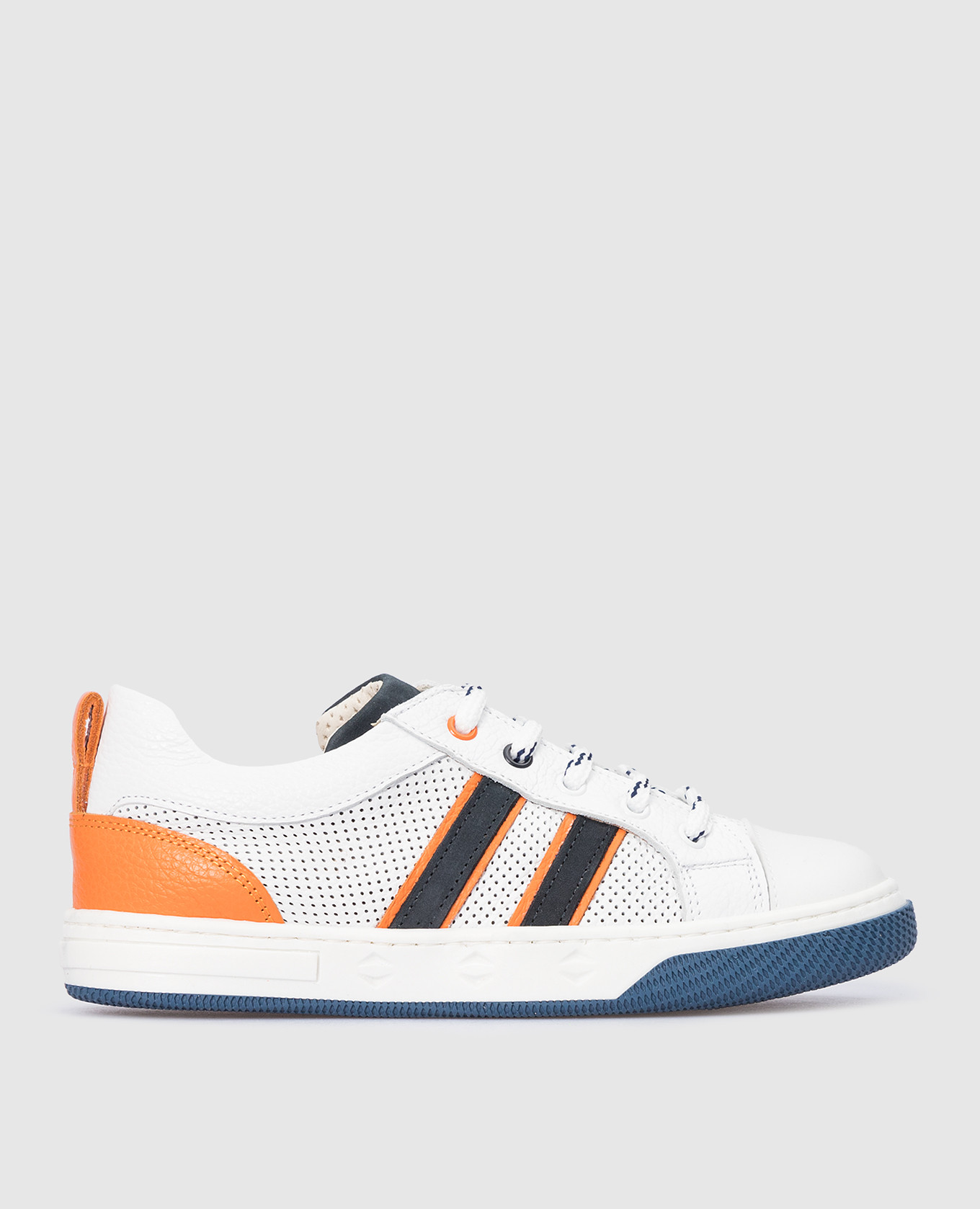 Children's leather sneakers with perforations zecchino d'oro