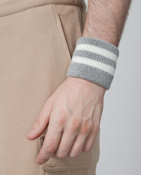 Brunello Cucinelli Gray striped cuffs MPO92566T