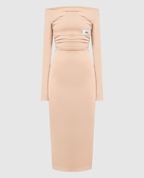 Dolce&Gabbana Beige dress with drapery F6BIATFUGPO
