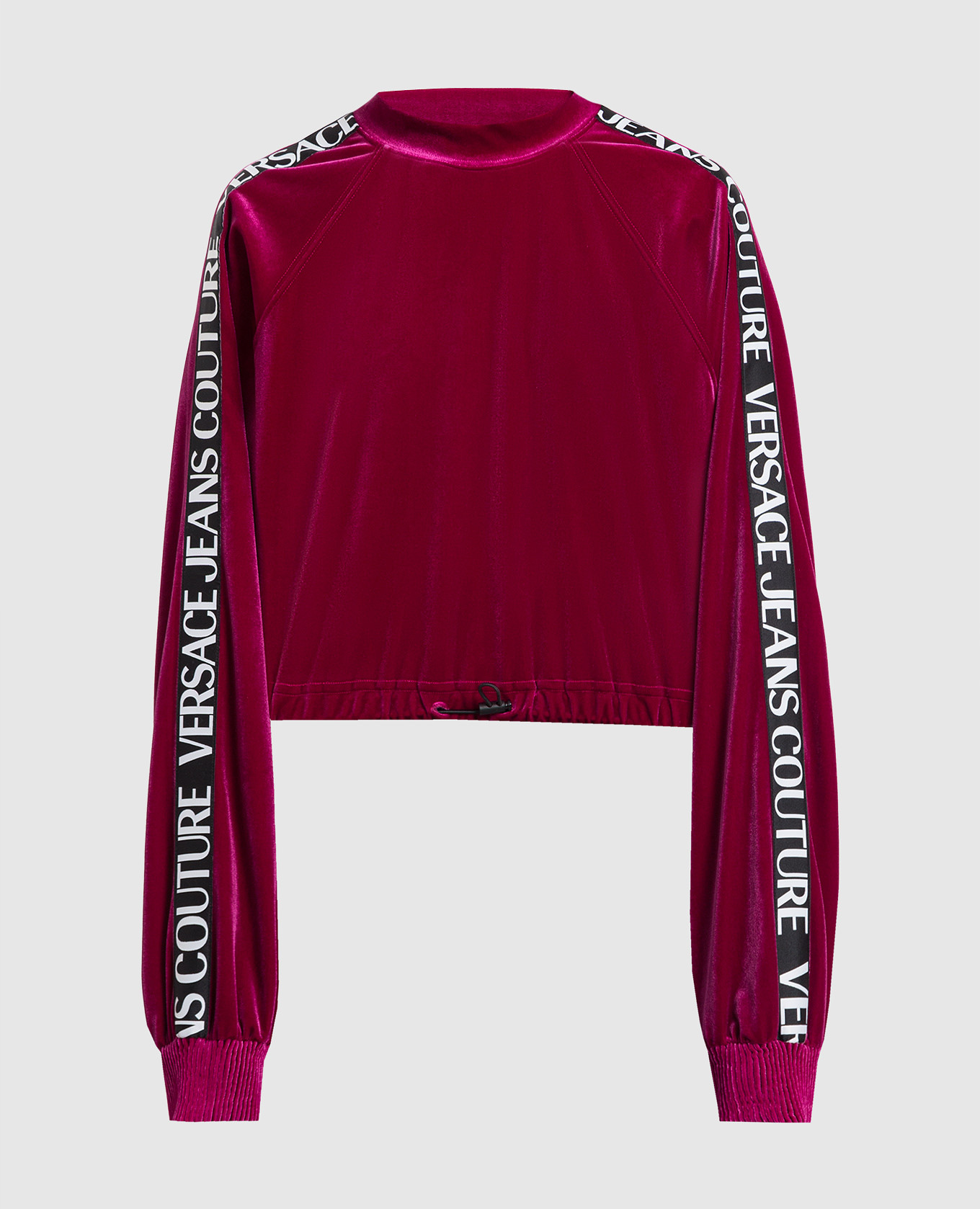 

Burgundy cropped sweatshirt with logo Versace Jeans Couture