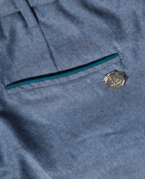 Stefano Ricci Children's blue pants Y1TEE90TA0BAR007