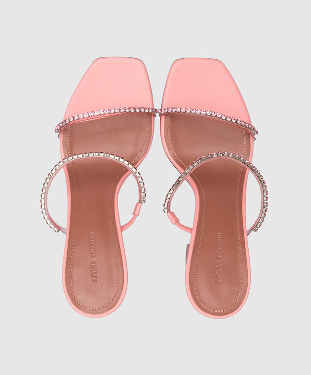 Amina Muaddi - Gilda pink sandals with crystals GILDAGLASSSLIPPER - shop  with Croatia delivery at Symbol