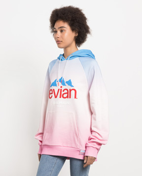 Balmain Balmain x Evian logo hoodie in pink AF2JT020GD01