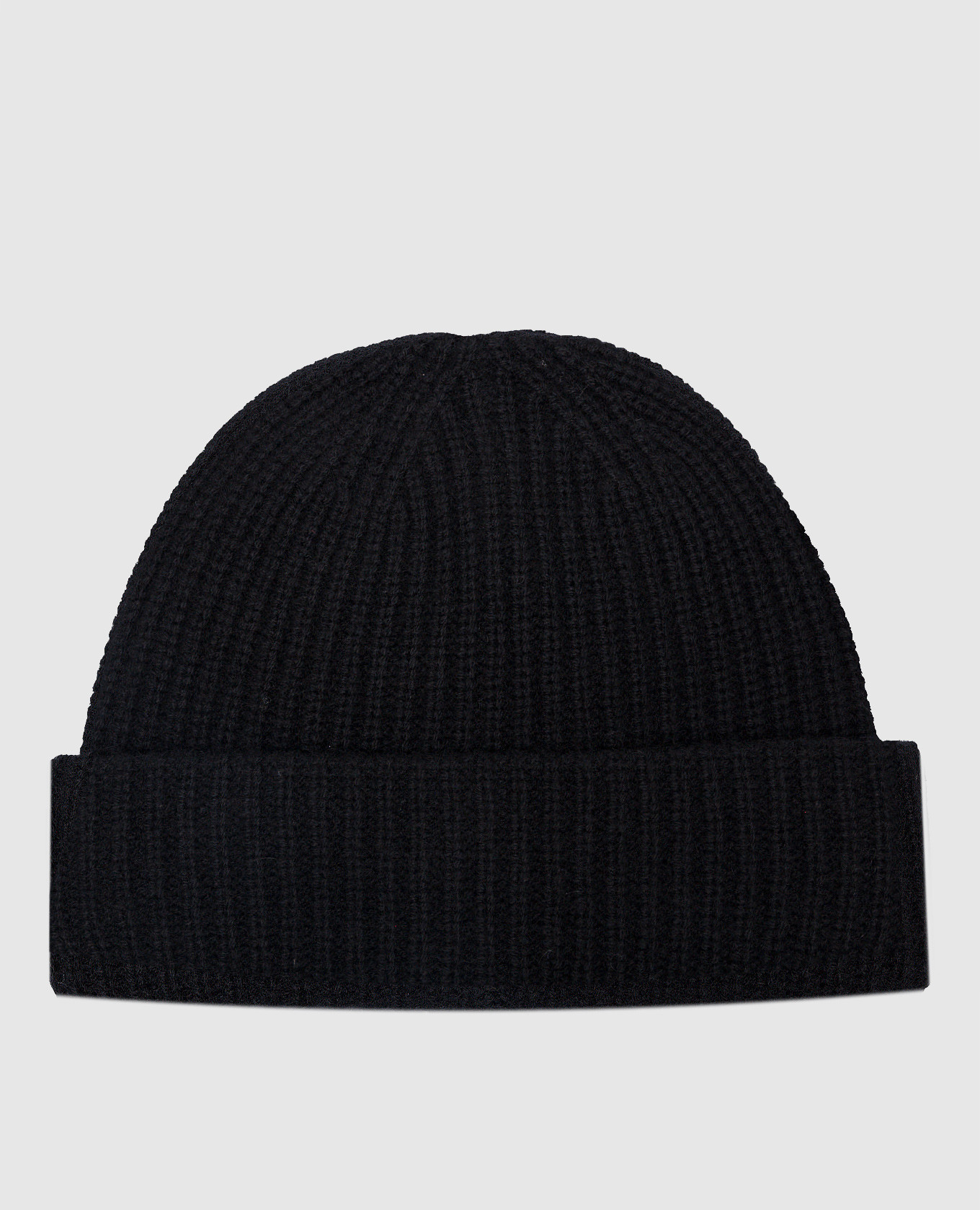 

Black cap made of wool and cashmere Yves Salomon, Черный