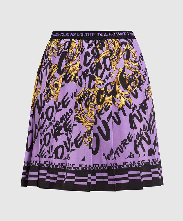 ワンピース VERSACE Women Mid Skirts 10100431A005721LD60 Purple Versace Jeans Couture - Purple pleated skirt with BRUSH