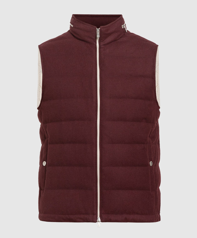 Burgundy down vest online