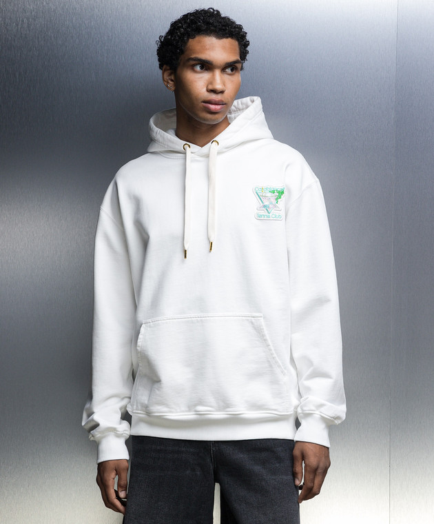 Casablanca - White Tennis Club Icon hoodie with logo patch