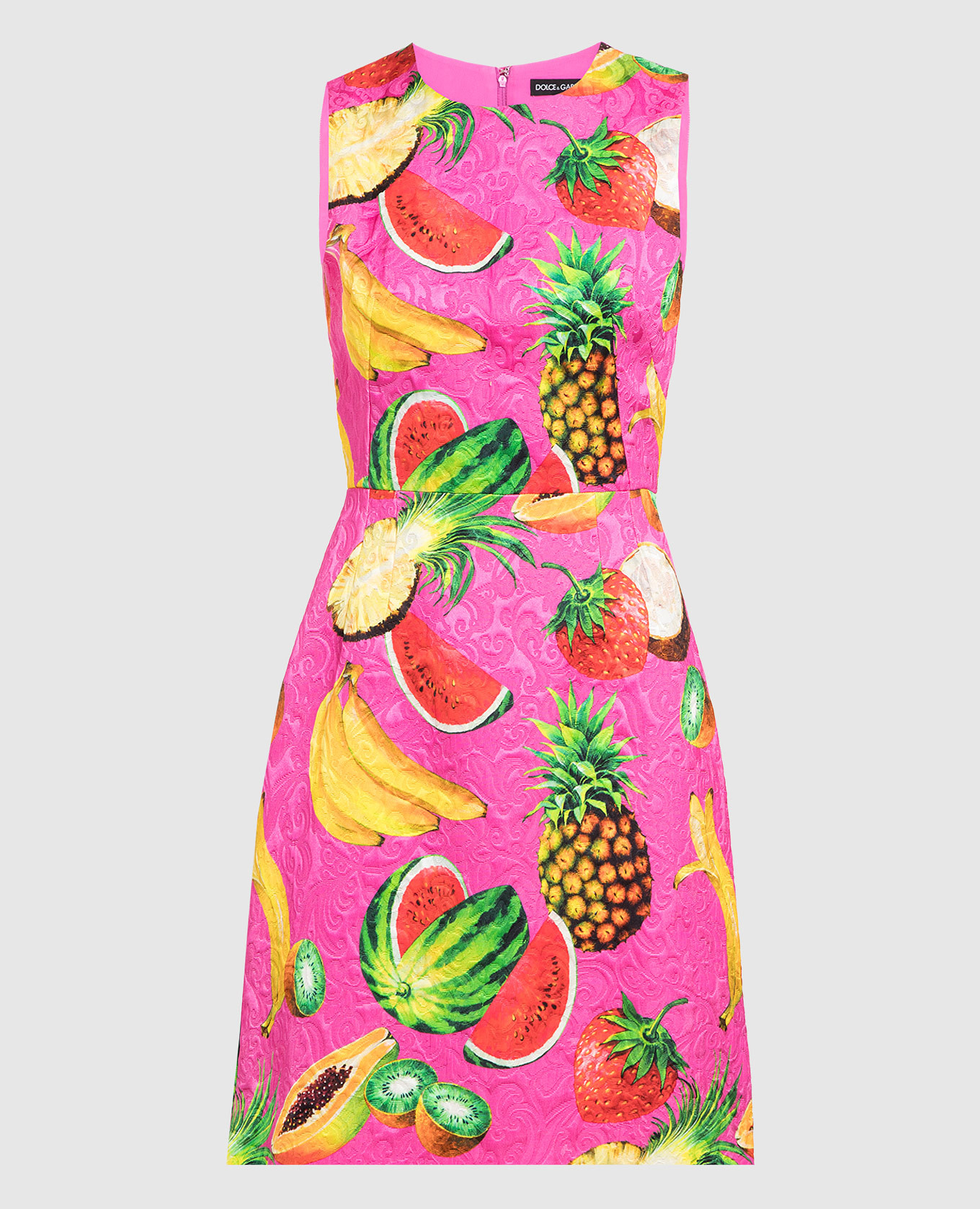 Pink dress in a print Dolce&Gabbana