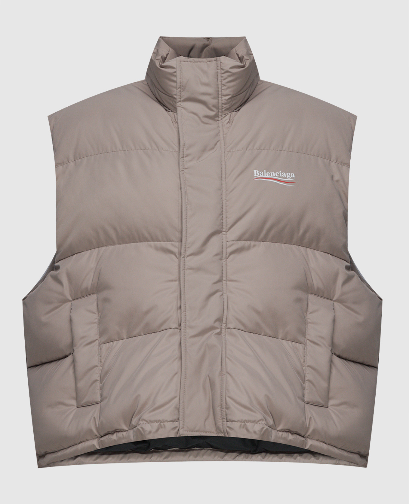 

Beige vest with logo print Balenciaga, Бежевый