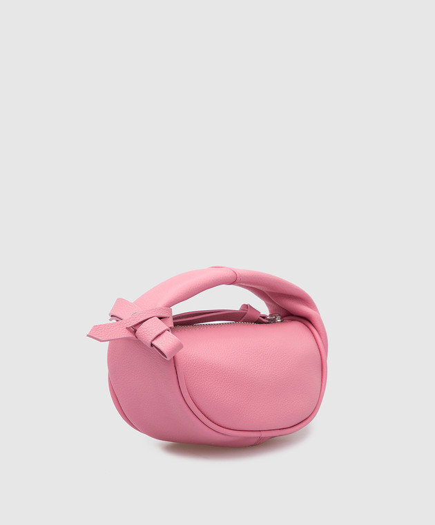 BY FAR Pink Leather Mini Micro Cush Bag 22CRMICAPPSGCSMA buy with Ireland delivery at Symbol