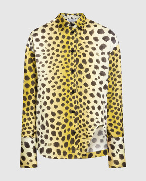 The Attico Yellow shirt Eliza in a leopard pattern 236WCH14V065P