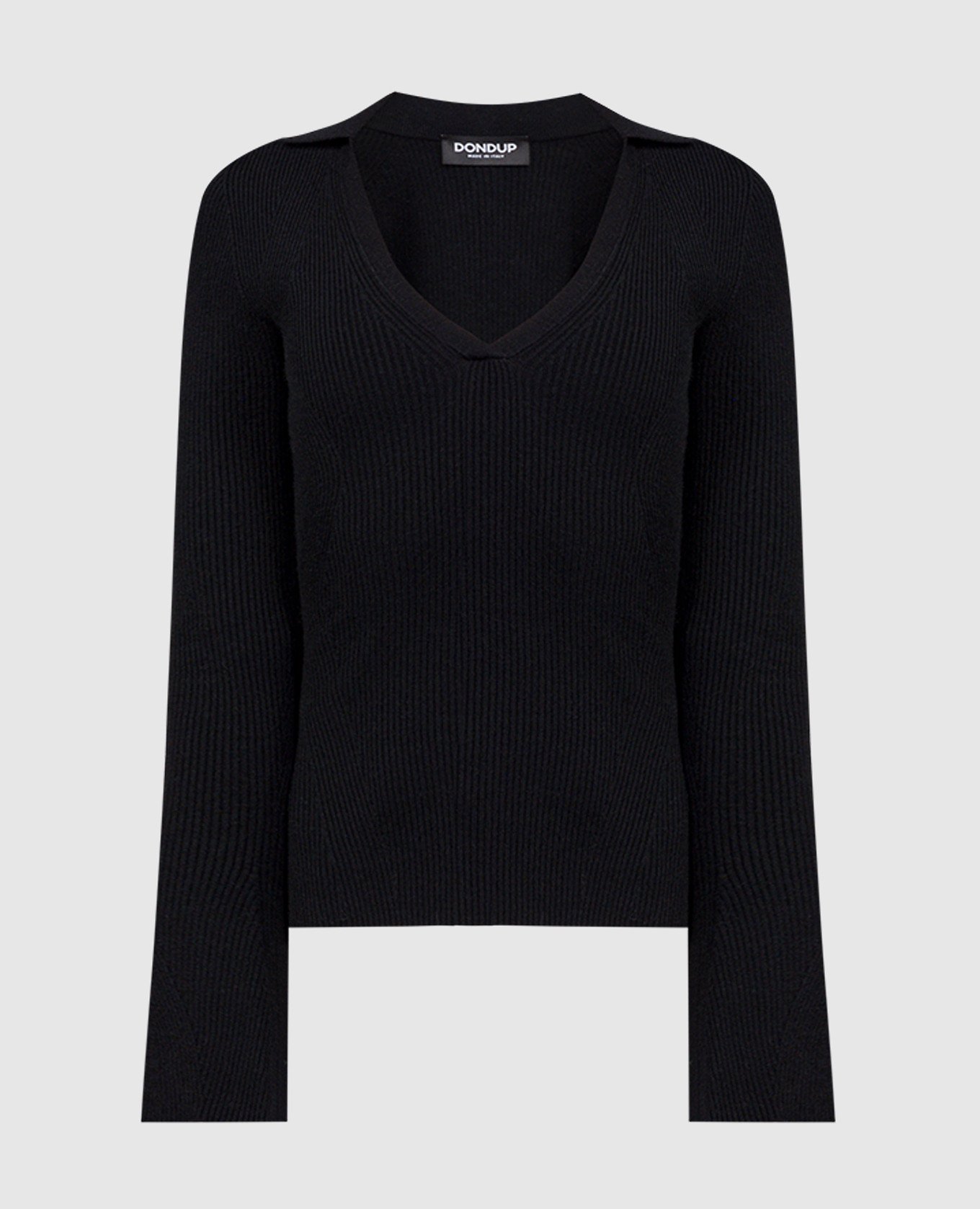 

Black cardigan with logo patch Dondup, Beige