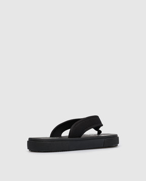 Palm Angels Black flip flops with logo PMIO001S23FAB001
