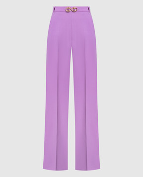 David Koma Purple wool flared pants SS23DK11TR