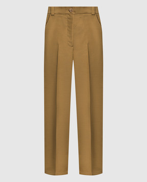 Khaite Loose-fit trousers in olive color 3099487W487