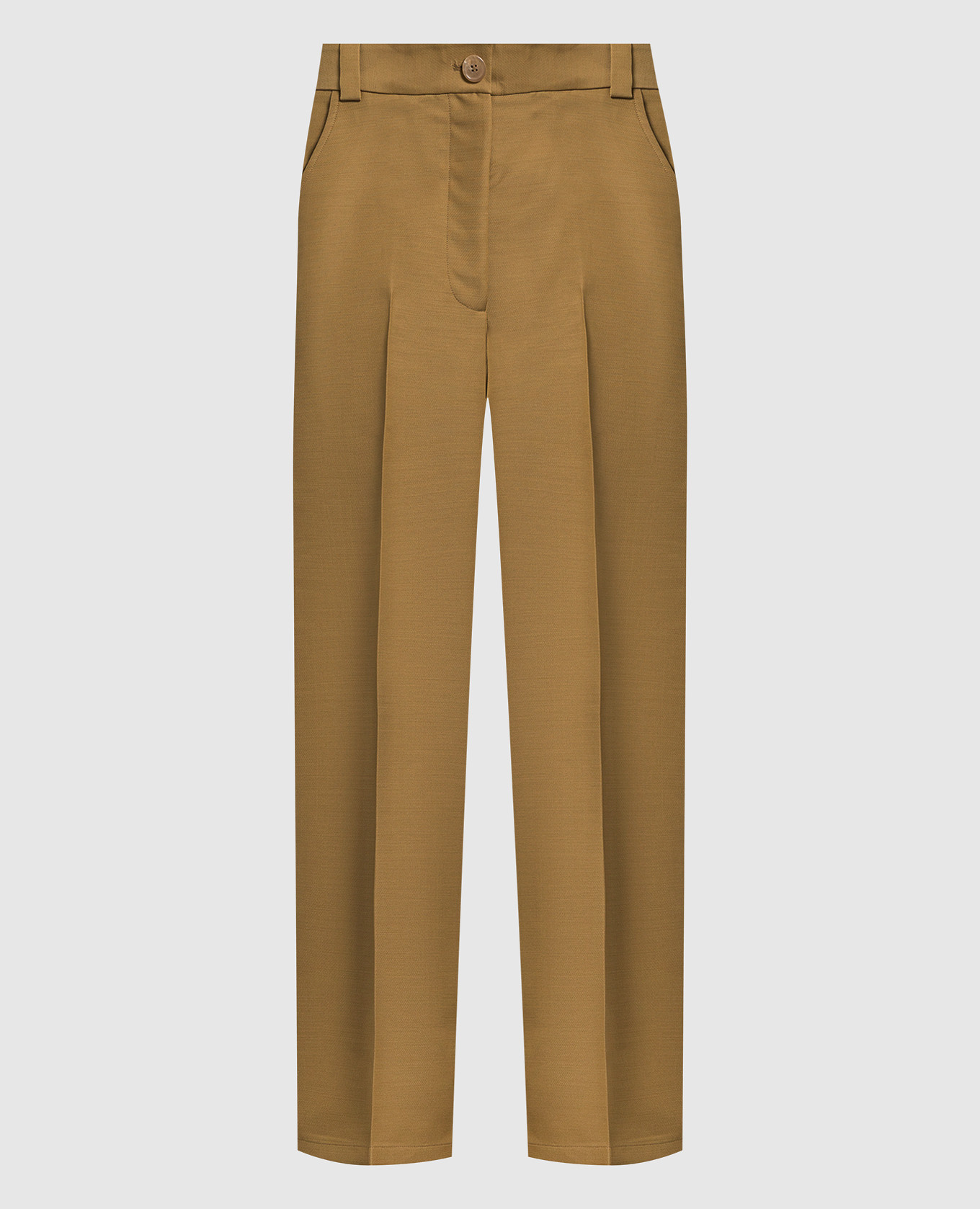 Loose-fit trousers in olive color khaite