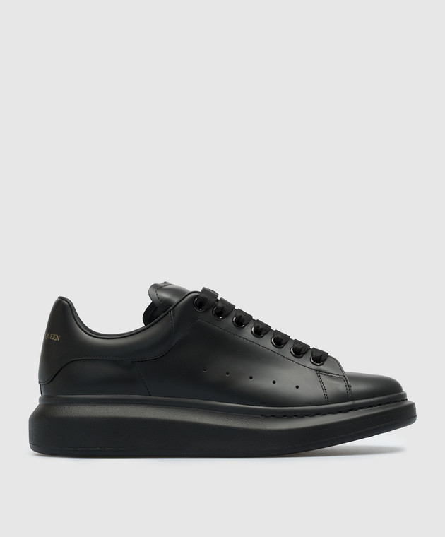 Alexander McQueen Schwarze Ledersneaker mit Logo 553761WHGP0 online kaufen bei Symbol