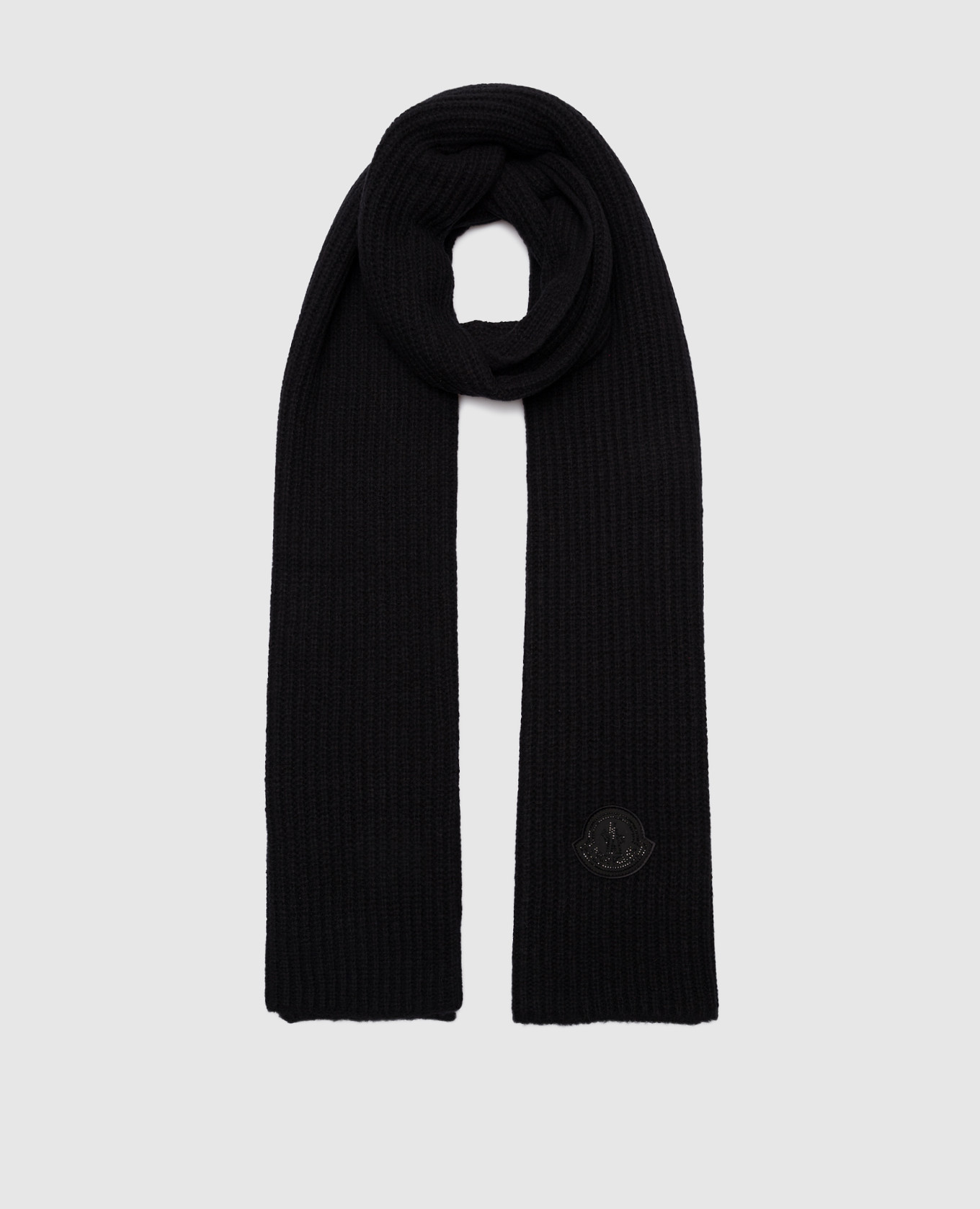 

Black logo scarf Moncler
