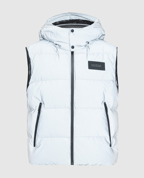 Mackage Hugh-Rf Logo Down Vest in Gray HUGHRF
