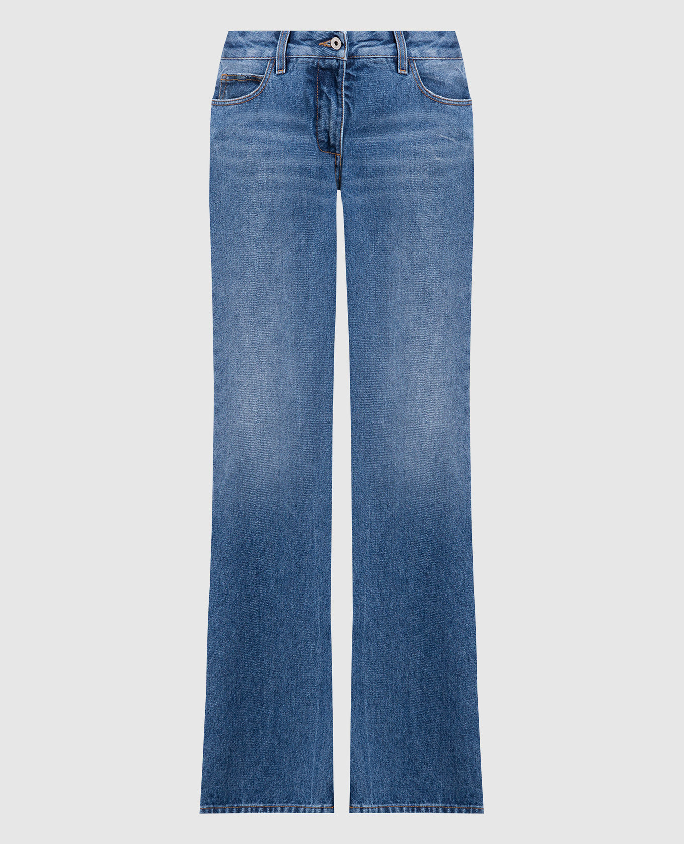 Blue flared jeans with a distressed effect Off-White