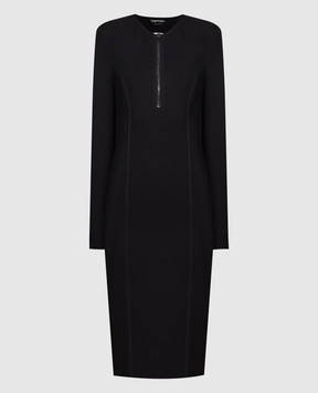 Tom Ford Black dress with a figured neckline ABJ654FAX021