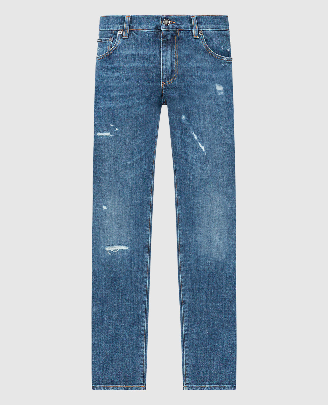 

Blue jeans with a distressed effect with holes Dolce&Gabbana