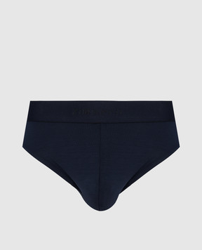 Zimmerli Pureness blue logo briefs 7001342