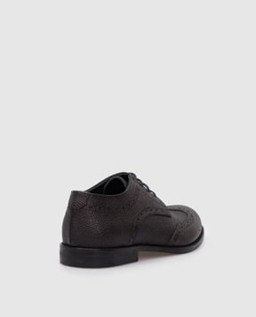 Stefano Ricci Children's black leather brogues YRU59CG861RC