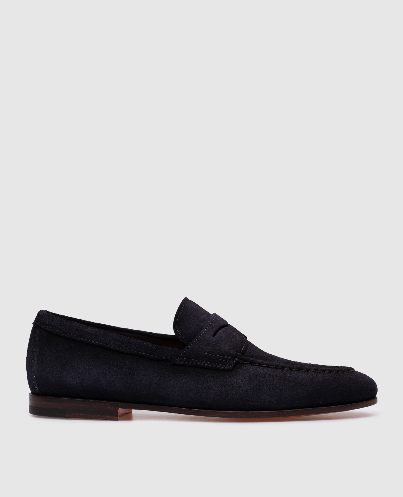 

Blue suede loafers Santoni