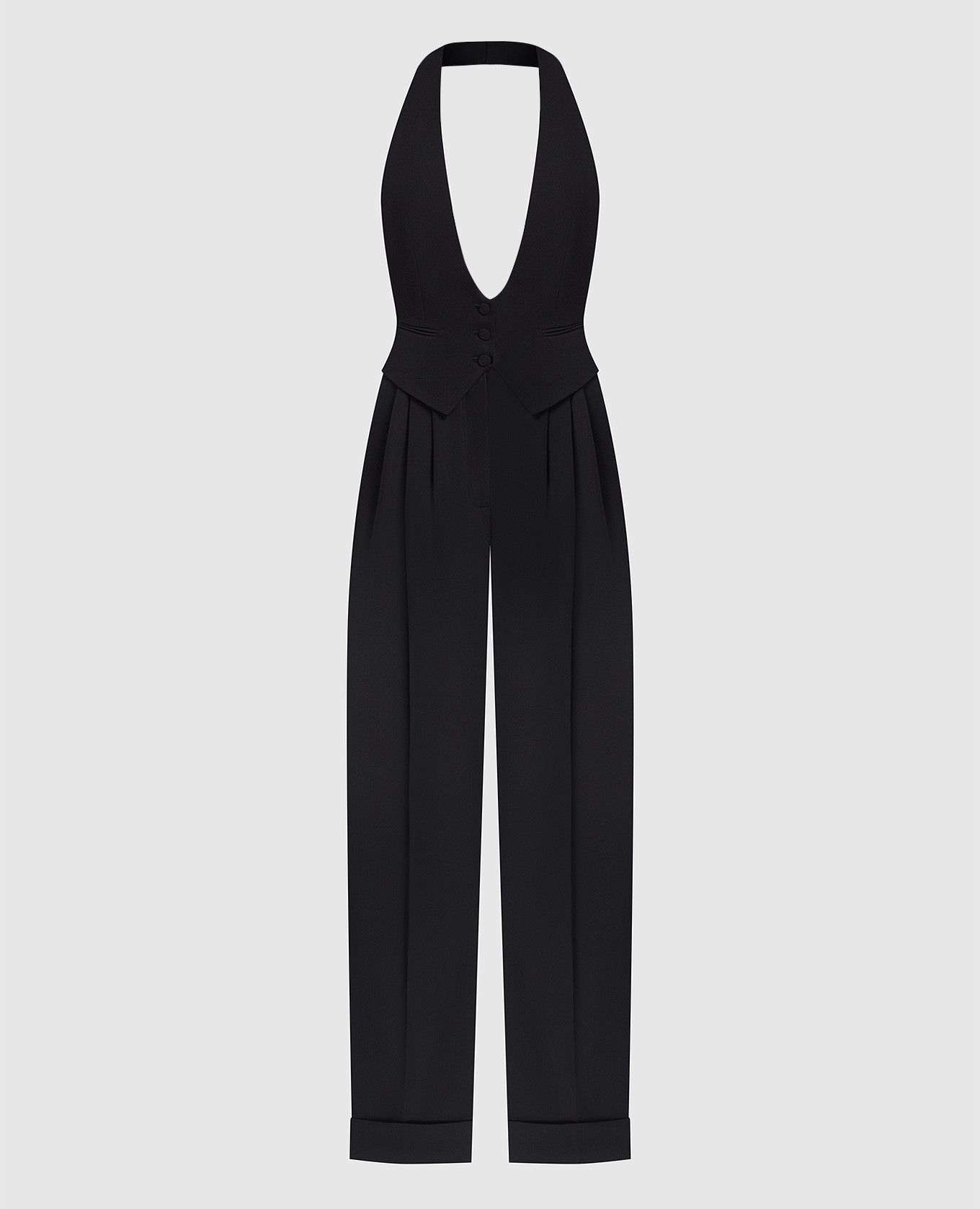 

Black wool jumpsuit with an open back ALEXANDRE VAUTHIER