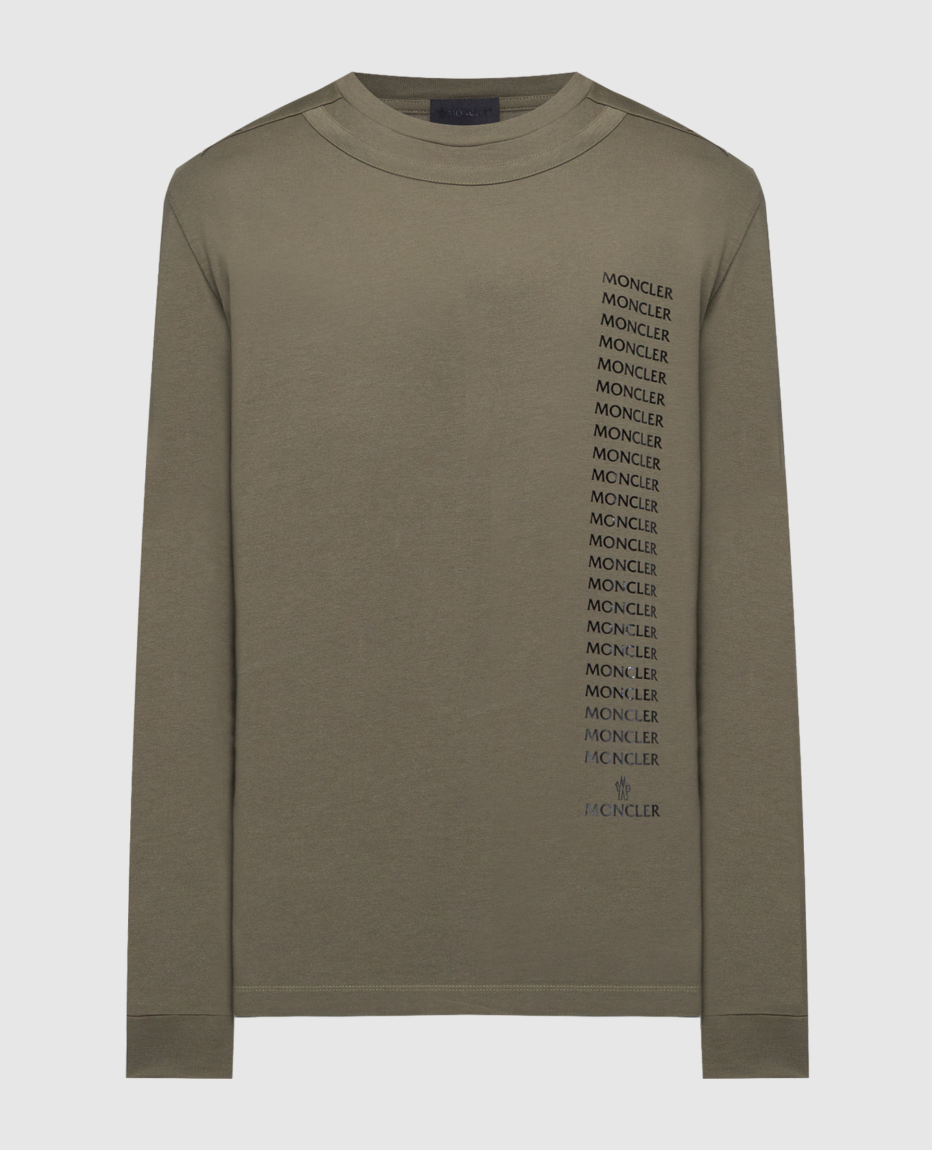 Khaki longsleeve with logo moncler