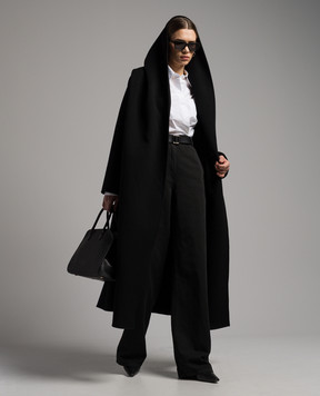 The Row Adia black cashmere coat 7564W2309