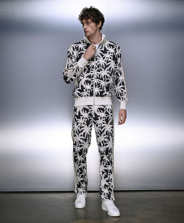 Palm Angels - Black sports jacket with PALMS print