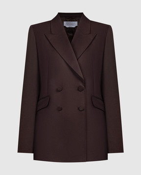 Gabriela Hearst Brown double-breasted Stephanie wool jacket 1235122W138
