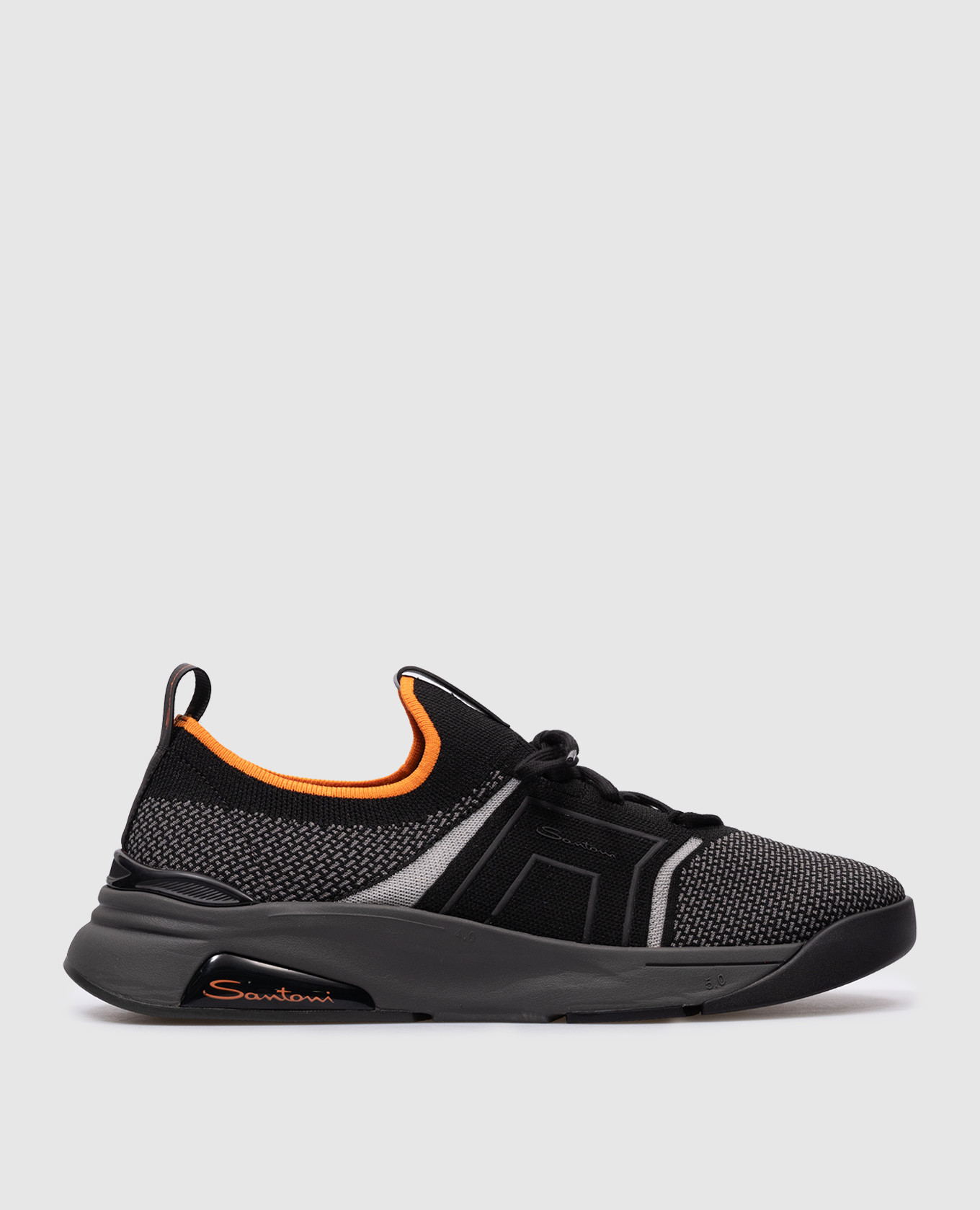 

Black sneakers with a logo Santoni