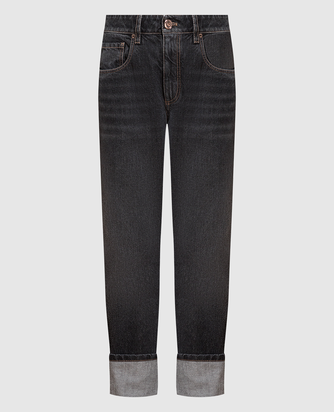 

Gray jeans with logo patch Brunello Cucinelli, Grey