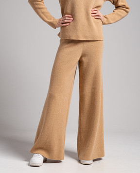 Ballantyne Beige wide trousers made of wool B1T0607W114