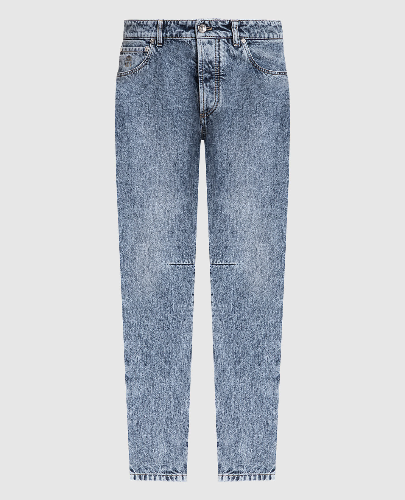 

Blue jeans with logo Brunello Cucinelli