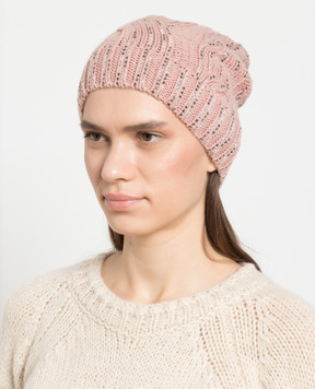 Ermanno Scervino Pink cap with crystals D435V305CTHSK