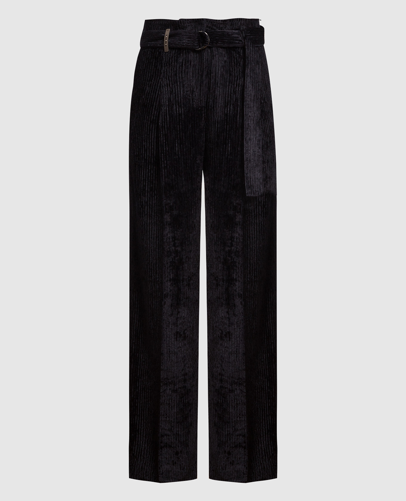 

Navy Blue Velor Loose Pants Peserico, Синий