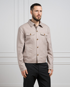 COLOMBO Beige cashmere jacket GB00199SF5836106Q
