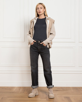 Brunello Cucinelli Blue jumper with lurex M41800000