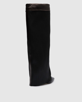 Babe Pay Pls Black leather boots with lighting 5139521004