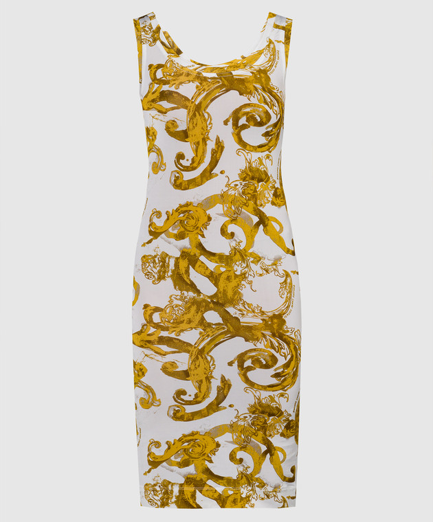 ワンピース VERSACE JEANS Woman Dress White 76HAO9B6JS291 G03 Versace Jeans Couture - White midi dress in Watercolor