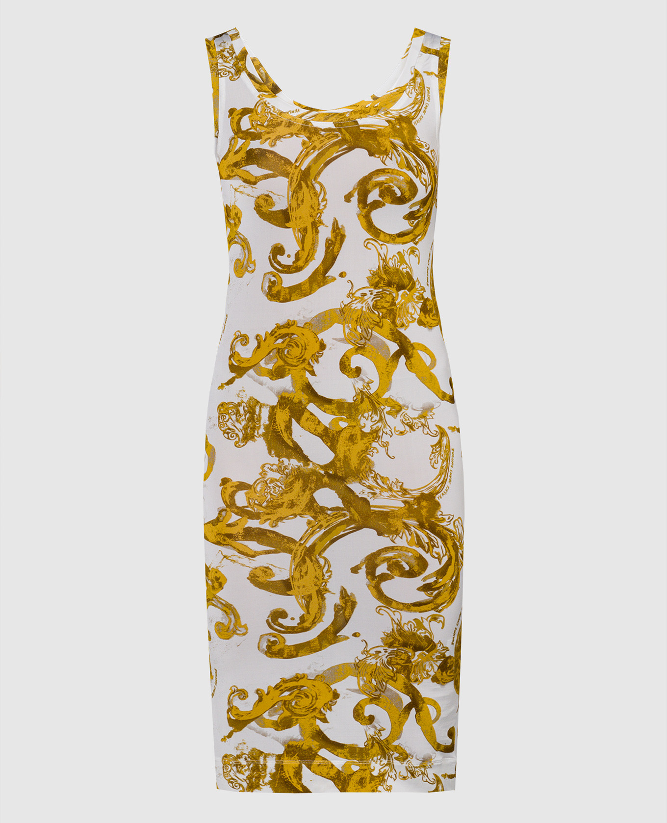 Versace Jeans Couture - White midi dress in Watercolor Couture print  76HAO9B6JS291 - shop with European delivery at Symbol