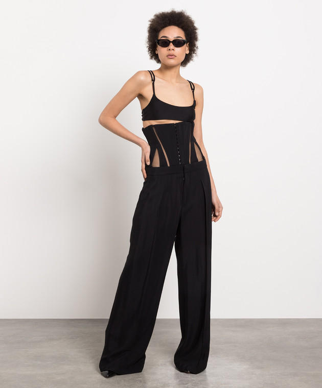 Thierry Mugler - Black pants with a corset 22W1PA0380182